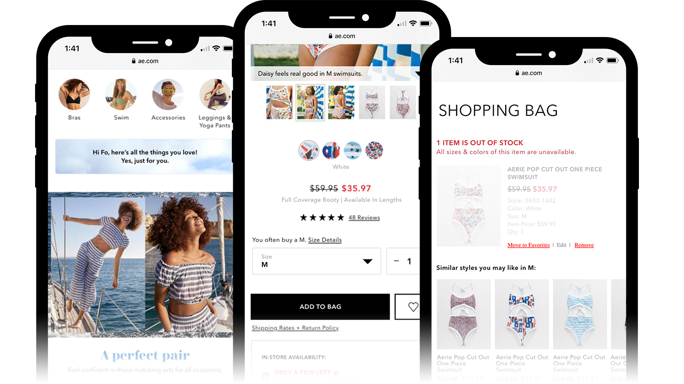 three examples of personalization designs